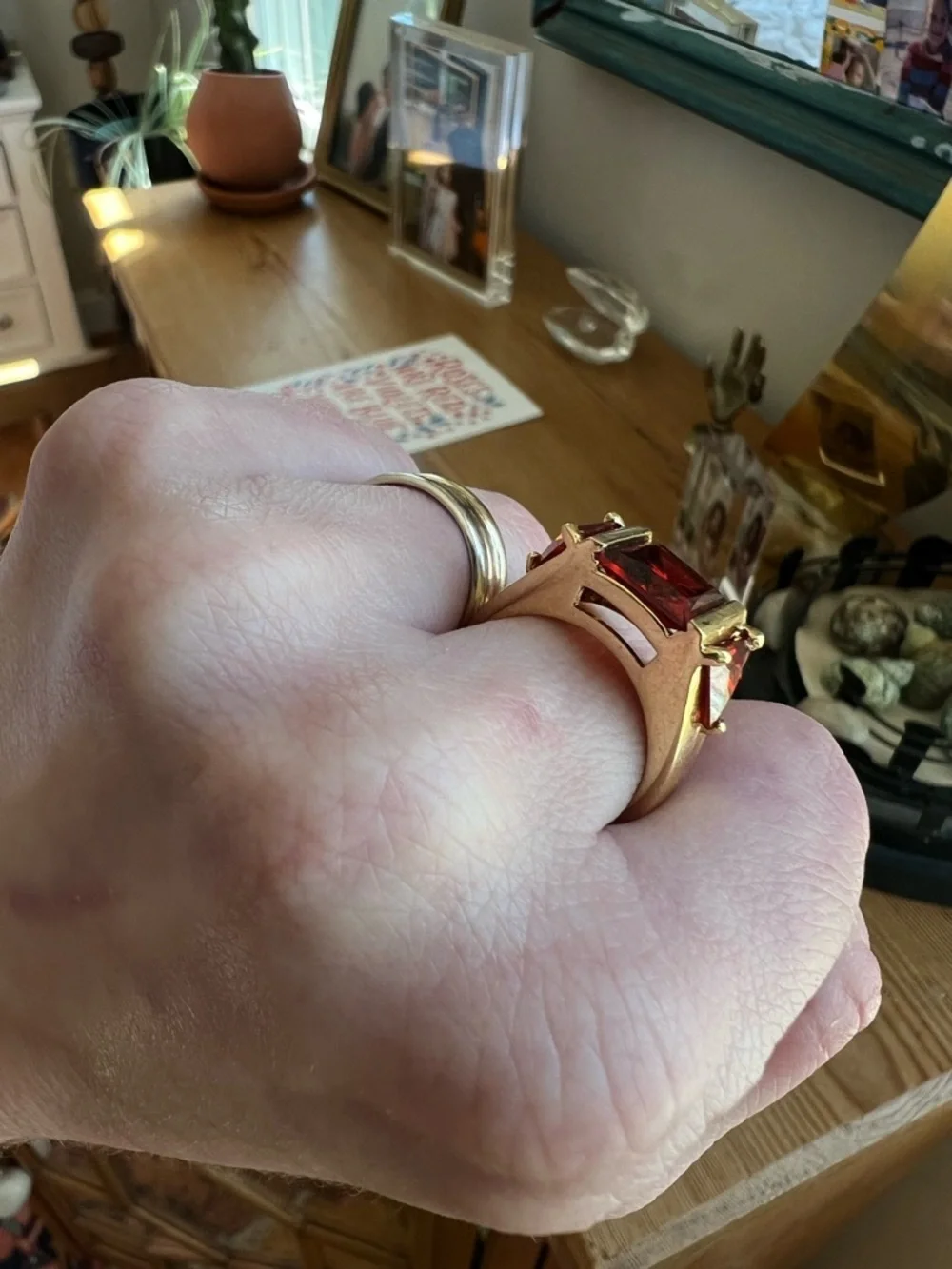 CZ S925 Cocktail Ring Size 7.5